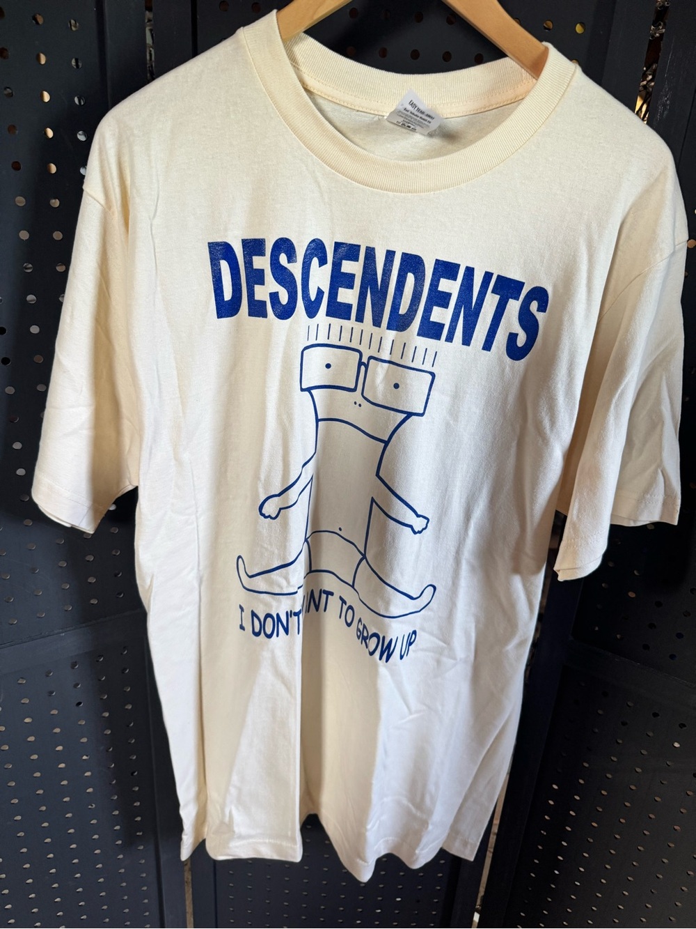 Descendents Graphic Band Tee - Cream with Blue Print